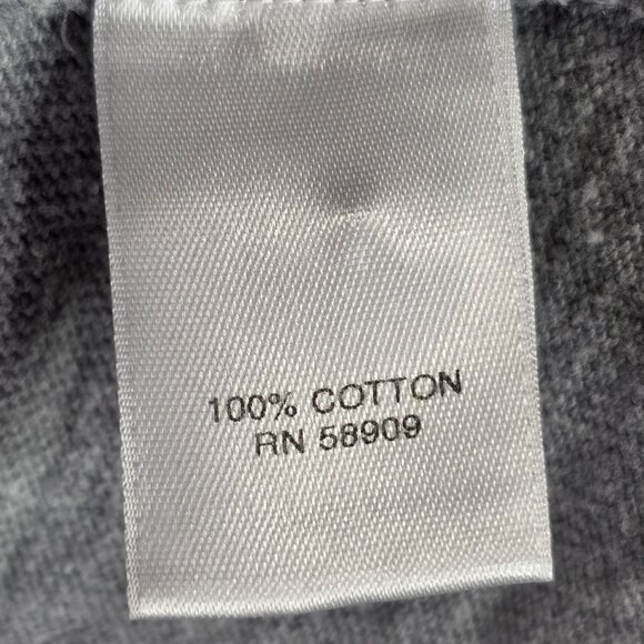 Mens Roundtree & Yorke Casuals Gray Henley Shirt Long Sleeve 100% Cotton Size M - Picture 3 of 8